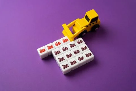 Demolition of part of industrial enterprises. Decrease in the number of dirty Stock Photos