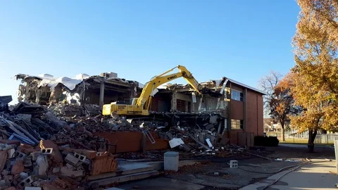 Demolition Provo High School Stock Footage 120266119