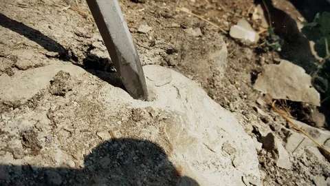 Demolition rock with jackhammer Video stock 109164651