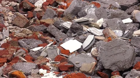 Demolition rubble Video stock 281913766