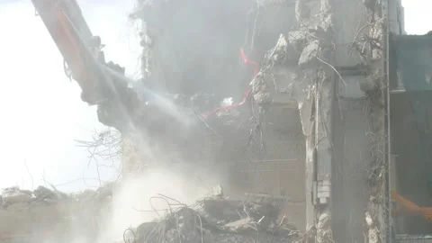 Demolition shears; demolition excavator Video stock 227299598