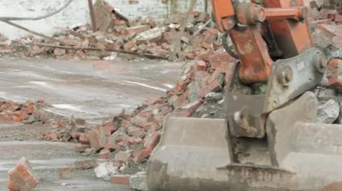Demolition site clearance Stock Footage 11236195