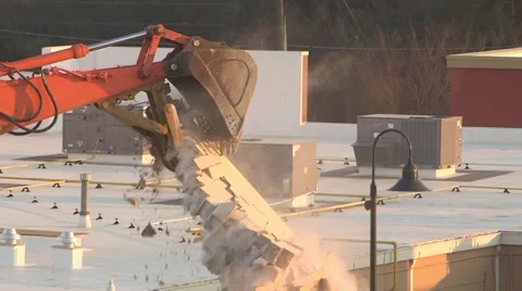 Demolition (slow motion) Stock Footage 46415626