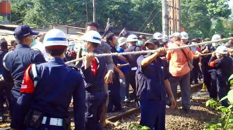 Demolition of Stalls at Station Video stock 24471522