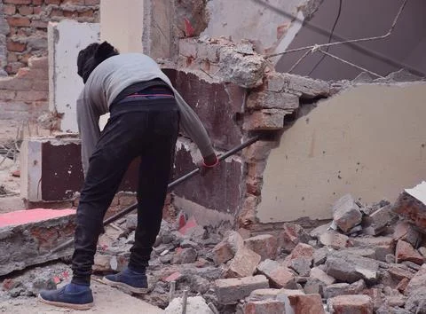 Demolition work Stock Photos