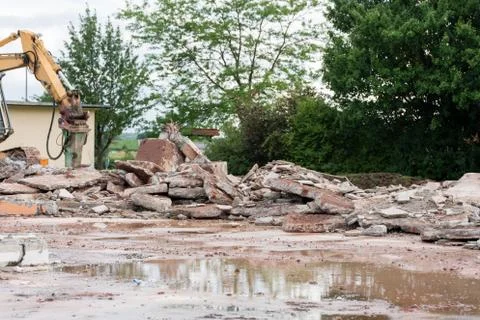 Demolition works Stock Photos