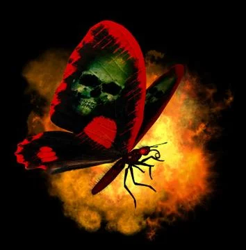 Demon Butterfly Stock Illustration