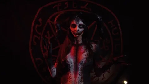 Demon dancing on Halloween Stock Footage 88615073