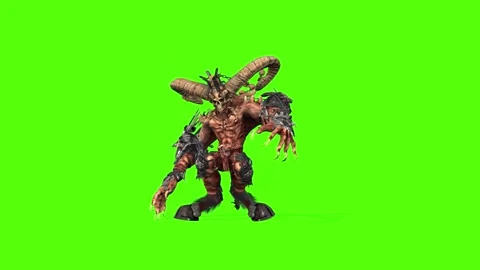 Demon Death Green Screen Animation 3D Re... | Stock Video | Pond5