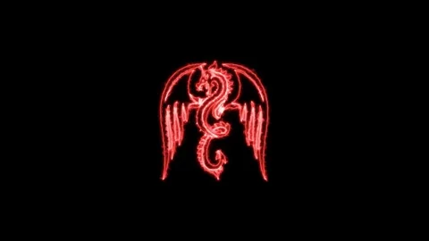 Demon Dragon Animation 4K Stock Footage 251676156