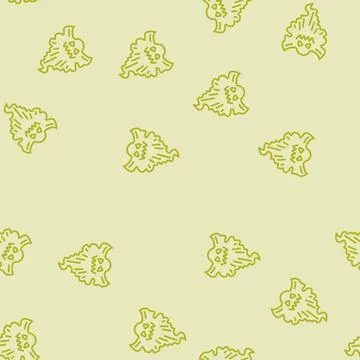 Demon ghost line seamless pattern 库存插图