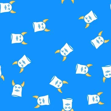 Demon ghost vector seamless pattern 库存插图