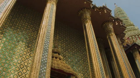 Demon Guardians, Wat Phra Kaew, Temple of the Emerald Buddha, Bangkok, Thailand Stock Footage 48482075
