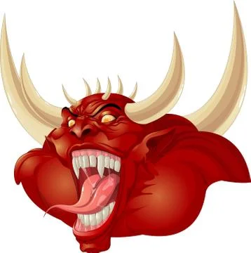 Demon head image Stock Illustration