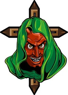 Demon head mask in vector illustration design Stock Illustration