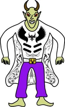 Demon with horns Stock Illustration