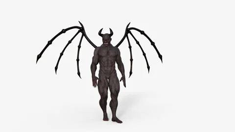 Demon, loop, animation, transparent background Stock Footage 93157142