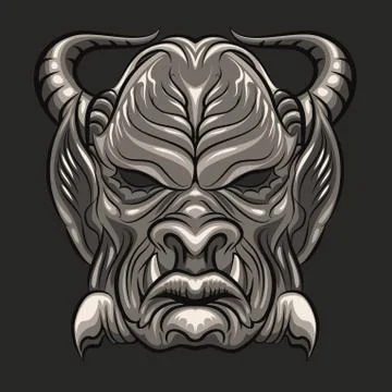 Demon Mask Stock Illustration