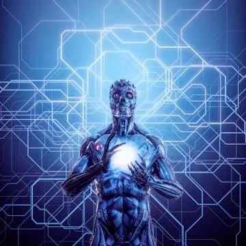 Demon in the matrix Illustrazione stock