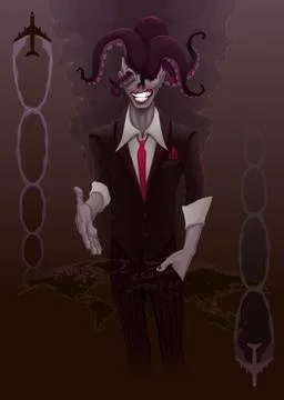 Demon meeting Stock Illustration