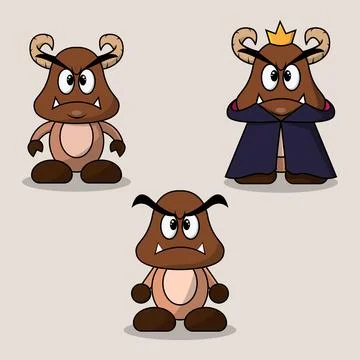 Demon Mushroom Game Pack Stock Illustration