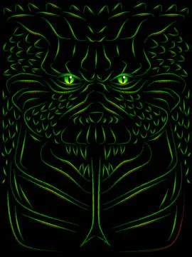 Demon sketch Stock Illustration