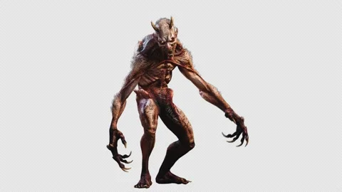 Demon V1 Alpha Loop Walking Stock Footage 236191594