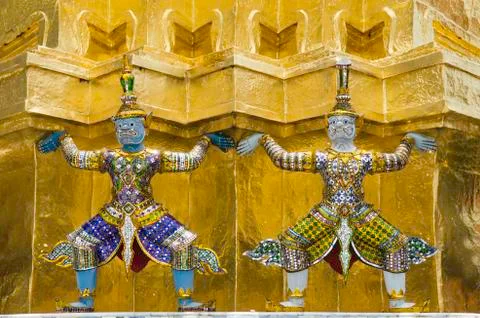 Demon on wall Stock Photos