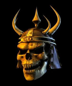 Demon Warmonger Skull Stock Illustration