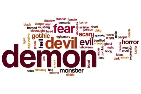 Demon word cloud イラスト素材