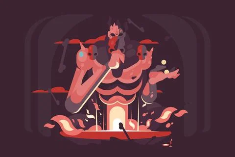 Demonic Entity Ritual 스톡 일러스트