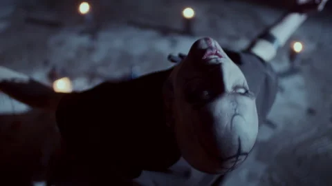 Demonic Monk performing a Satanic Ceremony 库存影片 259785949