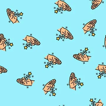 Demonstrate positive attitude vector seamless pattern Stock Illustration