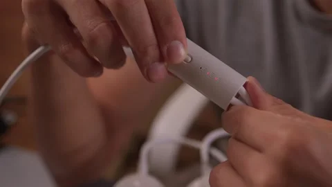 Demonstrating a Cleaning Tool for Sneakers While Showing it in Action and Stock Footage 317062069