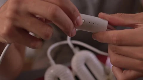 Demonstrating a Cleaning Tool for Sneakers While Showing it in Action and Stock Footage 317062294