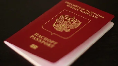 Demonstrating passport of the russian citizen Stock Footage 76039721