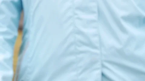 Demonstration of 2 different types of stick tips for nordic walking. For asphalt Stock Footage 115542904