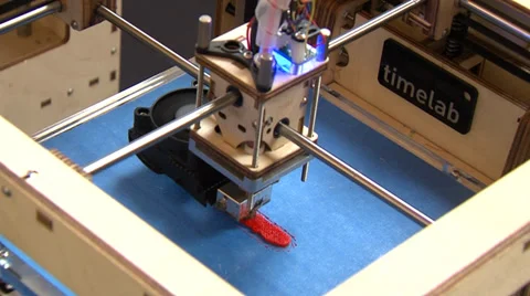 Demonstration 3D-printer Stock Footage 33070598