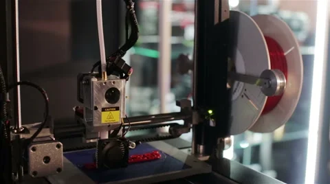 Demonstration of the 3D printer Stock Footage 62744105