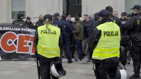 DEMONSTRATION AGAINST CETA, TTIP Stock Footage 68675604