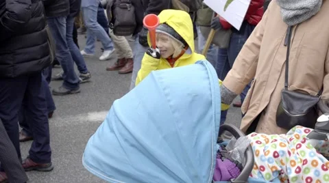 DEMONSTRATION AGAINST CETA, TTIP Stock Footage 68675685