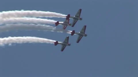 Demonstration aircraft Stock Footage 12596911