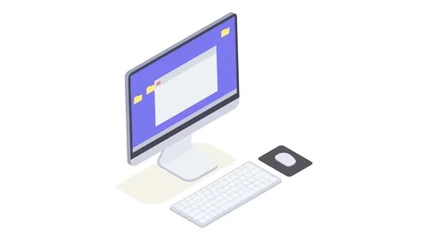 Demonstration animation of desktop computer organizing desktop files Stock Footage 155376292