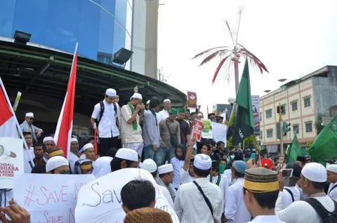 Demonstration case of Ahok Fotos Stock