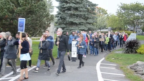 Demonstration in Chambly Stock Footage 101445411