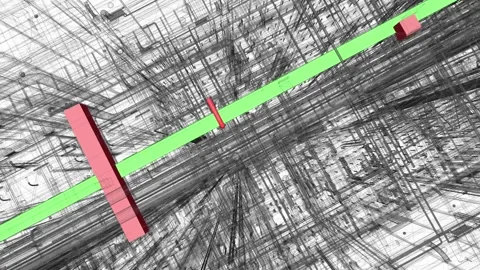 Demonstration of the clashes of MEP systems of BIM models 库存影片 148500507