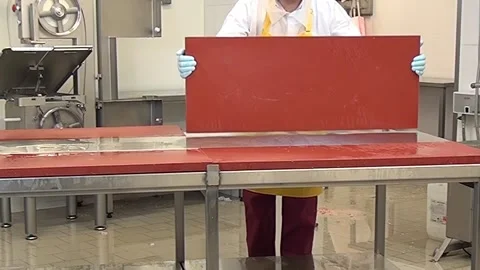 Demonstration of Cleaning Preparation Table in Commercial Kitchen Vidéo 320796464