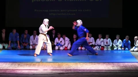Demonstration combat. Stock Footage