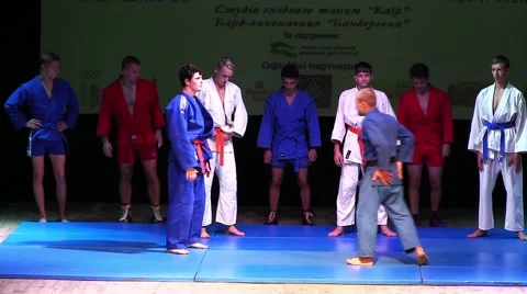 Demonstration combat. Stock Footage