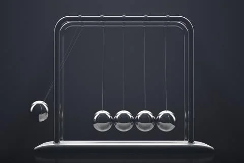 Demonstration of the conversion of potential energy into kinetic energy and v Stock-Fotos